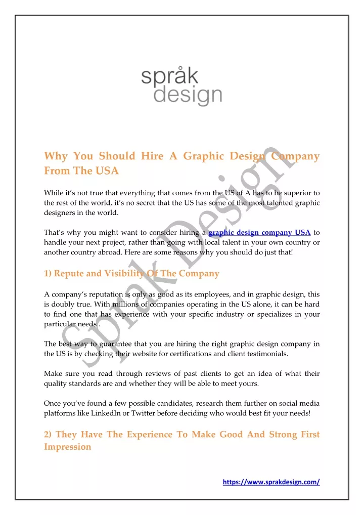 why you should hire a graphic design company from