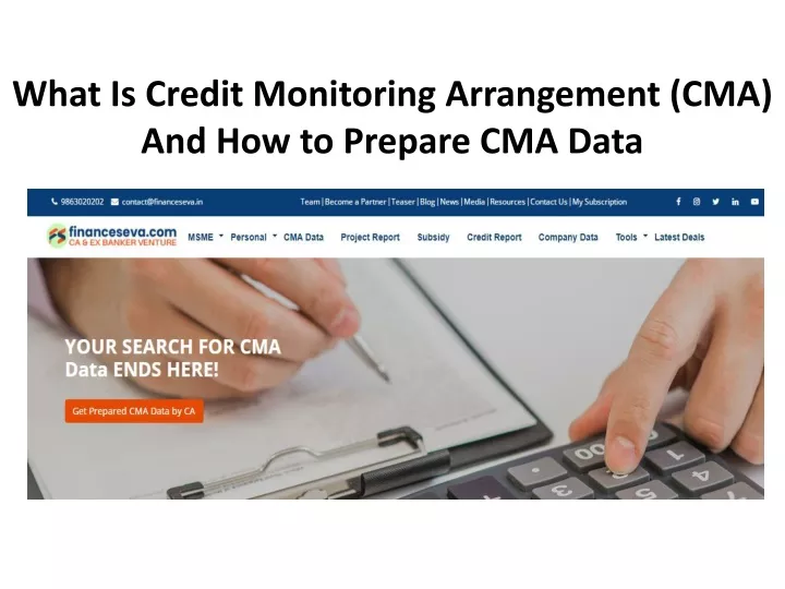 what is credit monitoring arrangement cma and how to prepare cma data