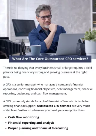 what are the core outsourced cfo services