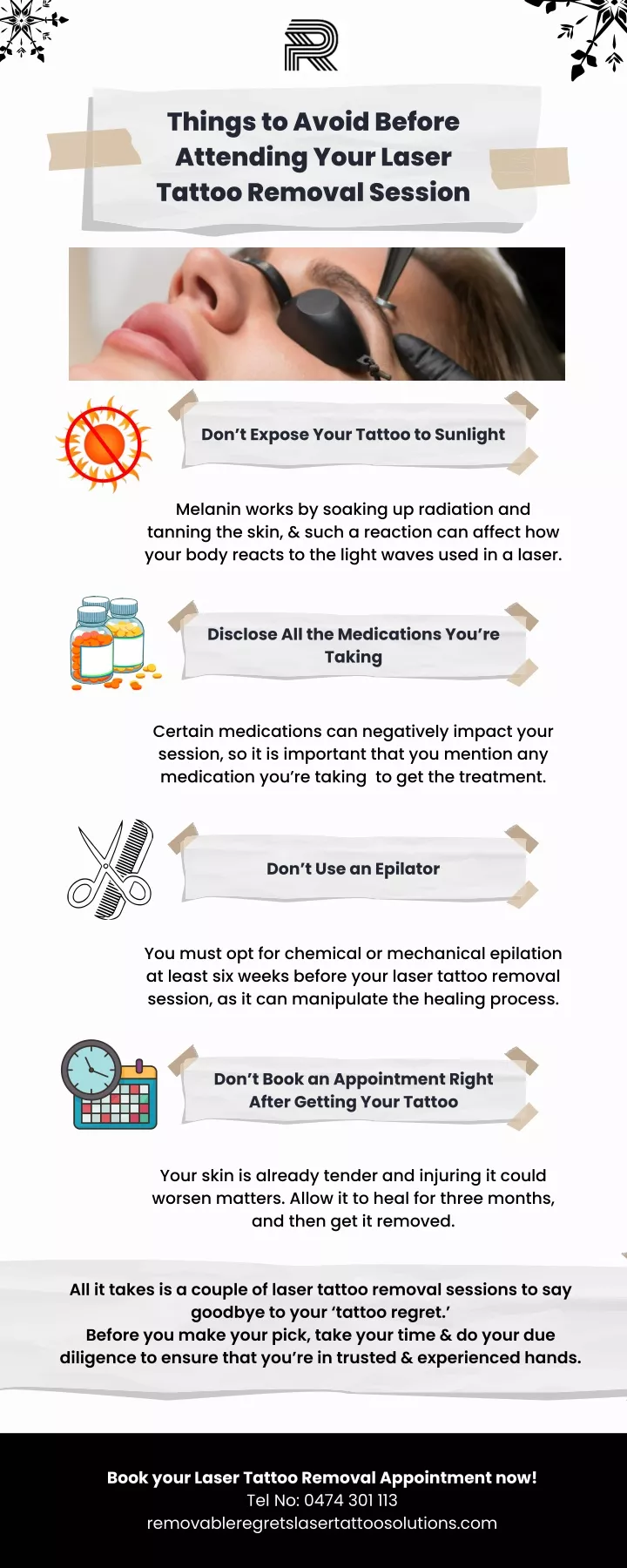 things to avoid before attending your laser