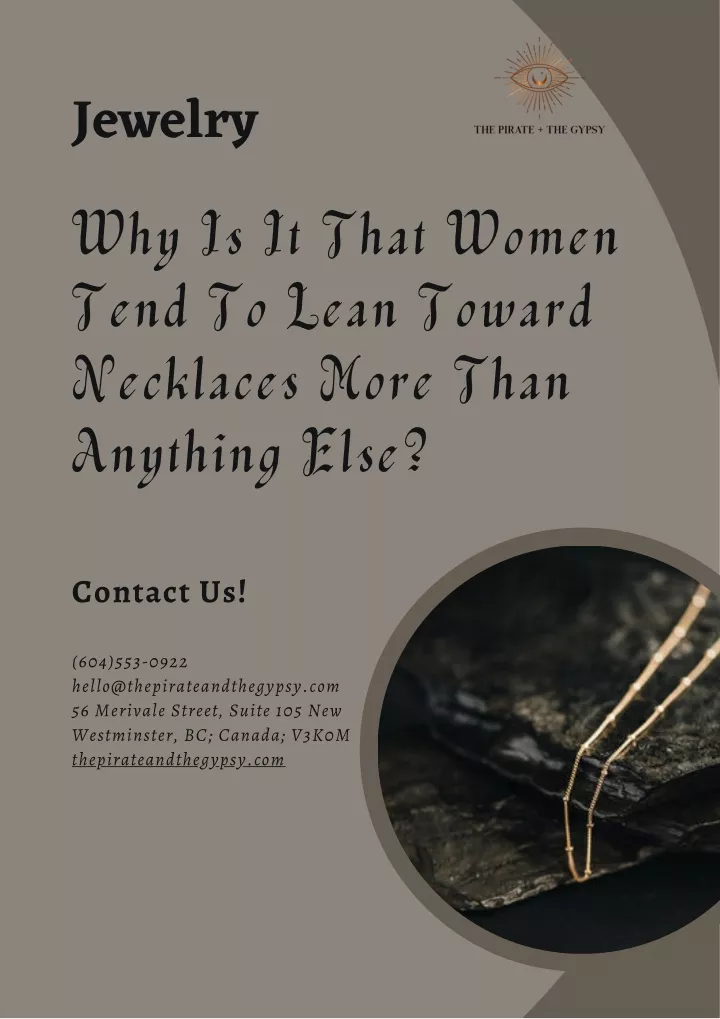 jewelry why is it that women tend to lean toward