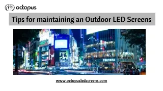 Tips for maintaining an Outdoor LED Screens