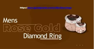 Exclusive mens rose gold diamond ring at Geum Jewels!