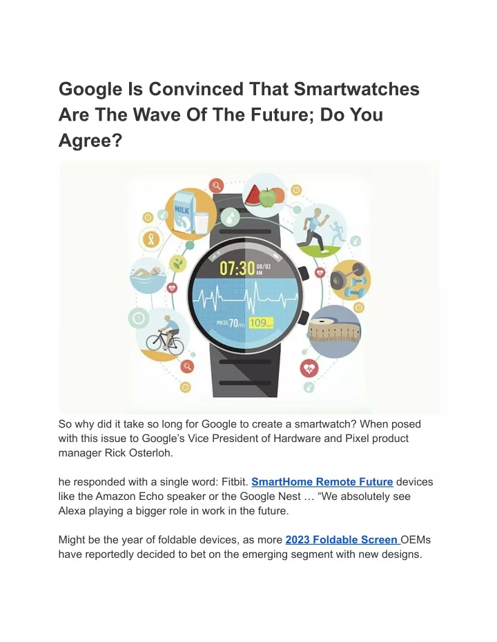 google is convinced that smartwatches
