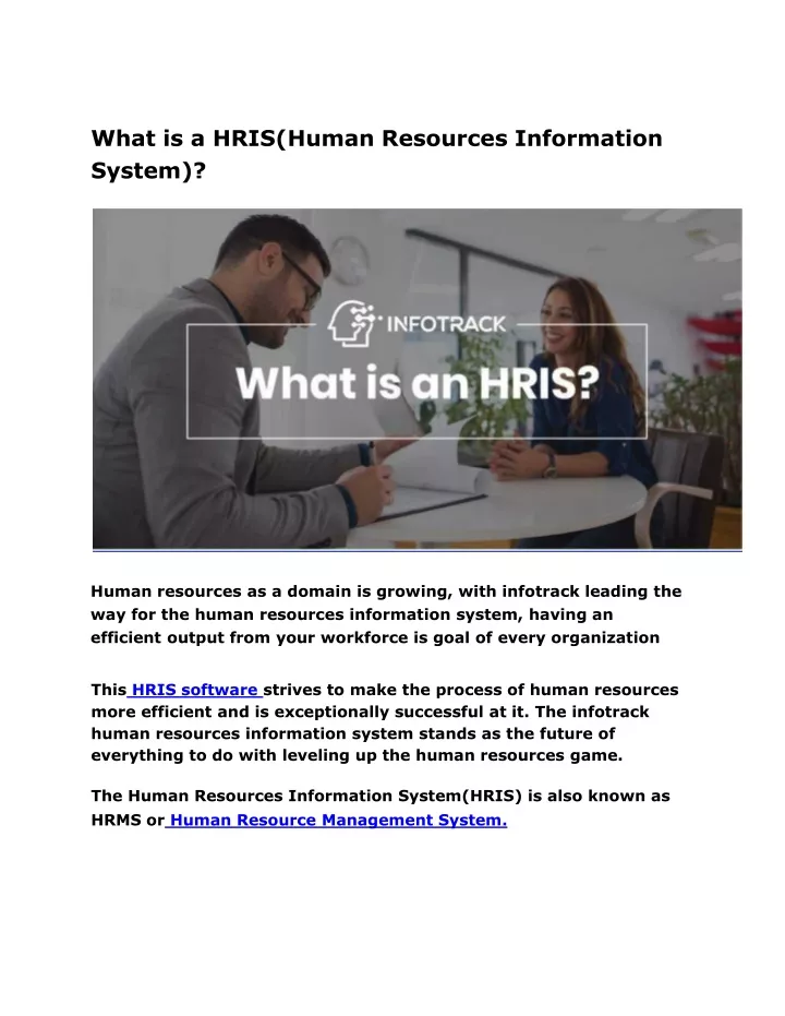 what is a hris human resources information system