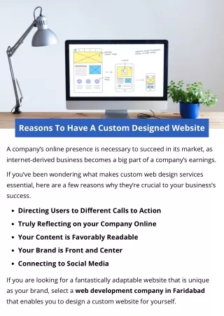 reasons to have a custom designed website