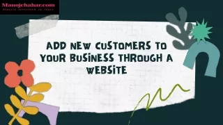 Add New Customers To Your Business Through A Website