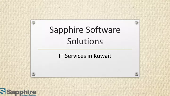 sapphire software solutions