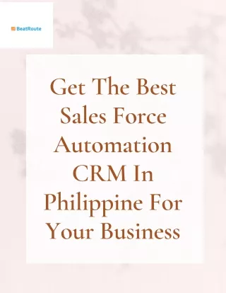 Best Sales Force crm in Philippines