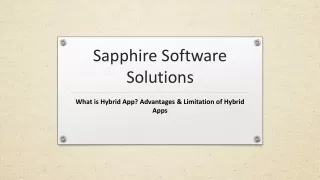 sapphire software solutions