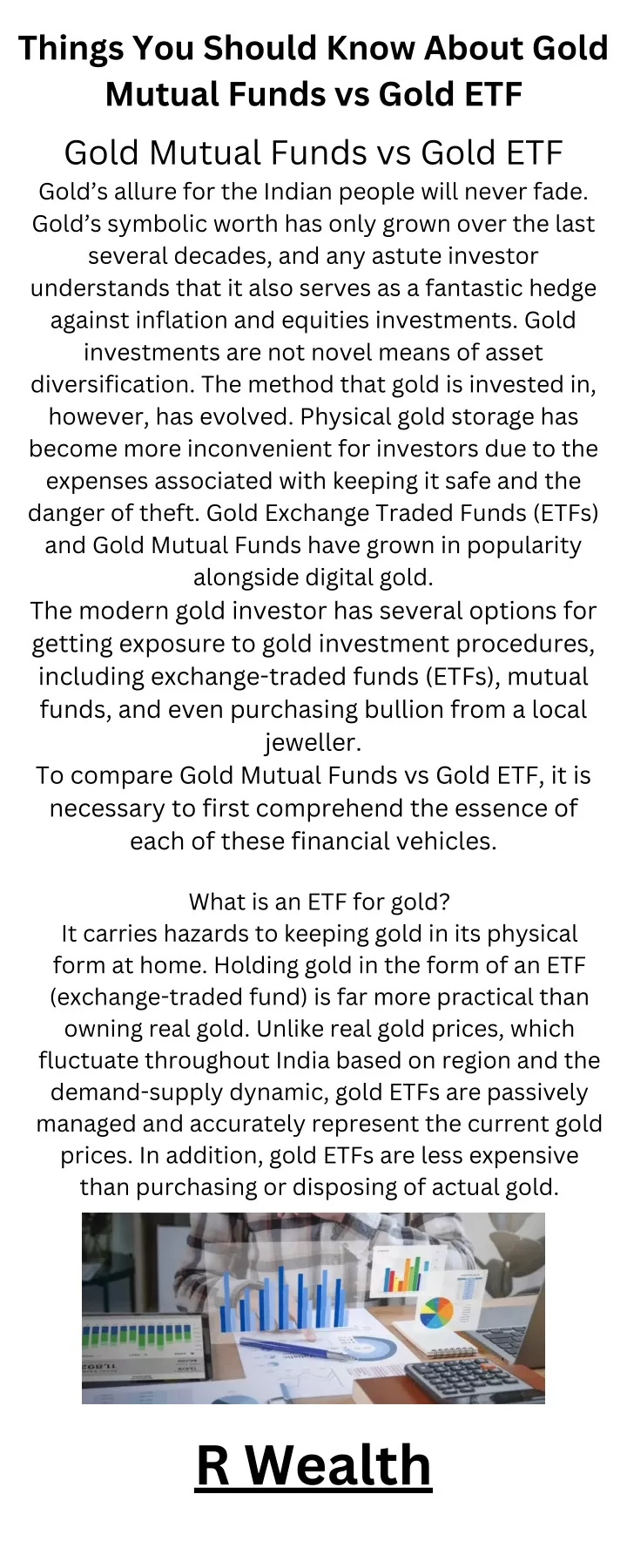 things you should know about gold mutual funds