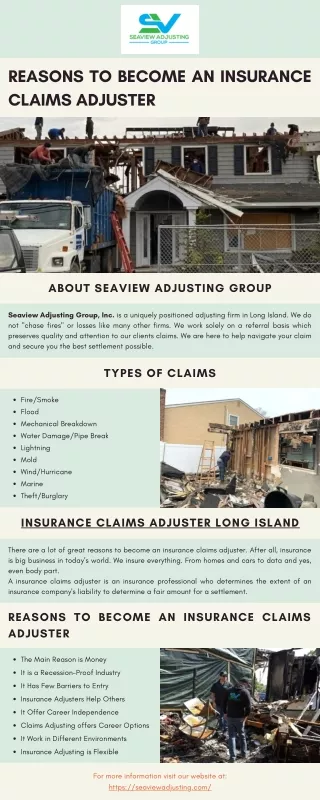 Reasons to Become an Insurance Claims Adjuster