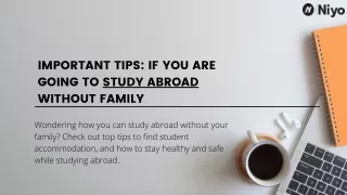 Important Tips If you are going to Study Abroad without family