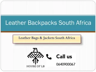 Leather Backpacks South Africa