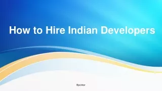 How to Hire Indian Developers