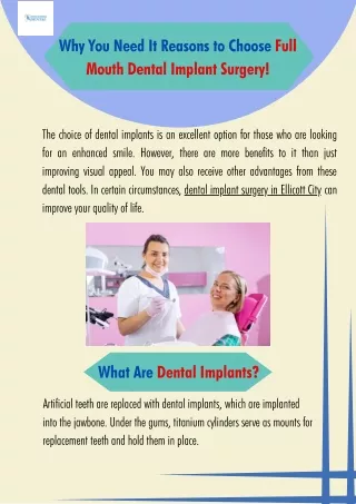 Why You Need It Reasons Surgery for Full Mouth Dental Implants!