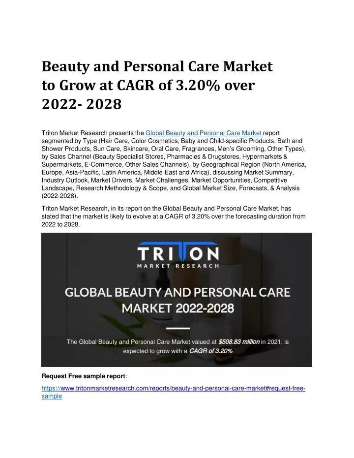 beauty and personal care market to grow at cagr