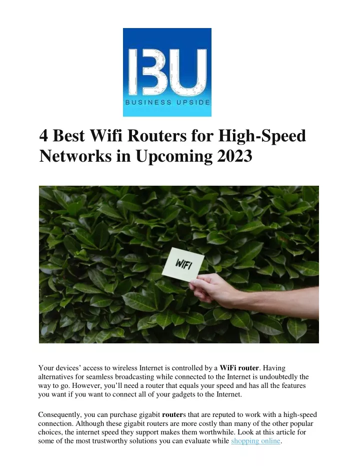 4 best wifi routers for high speed networks