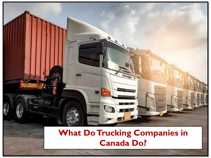 what do trucking companies in canada do