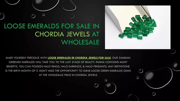 loose emeralds for sale in chordia jewels at wholesale
