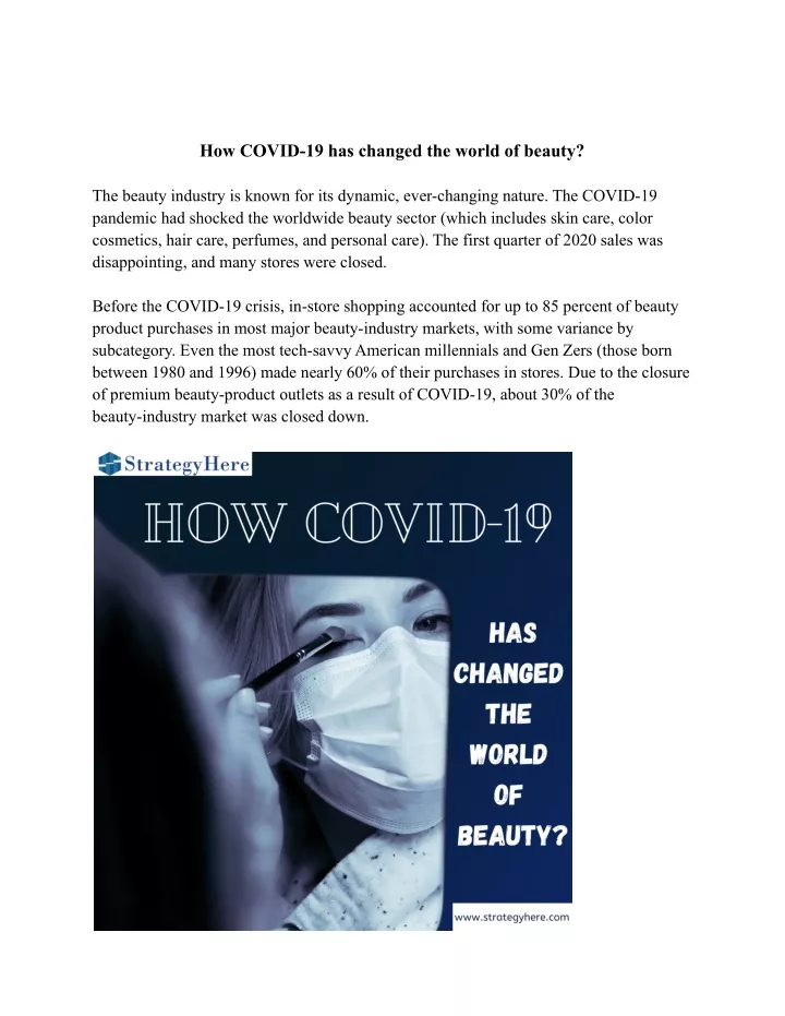 how covid 19 has changed the world of beauty