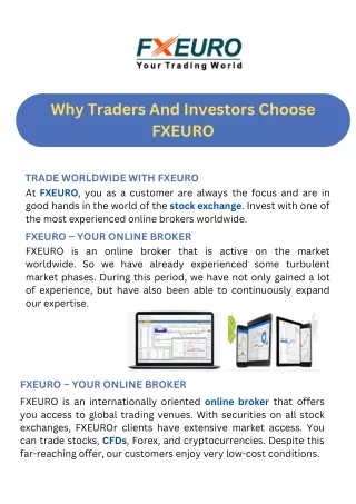 Why Traders And Investors Choose FXEURO