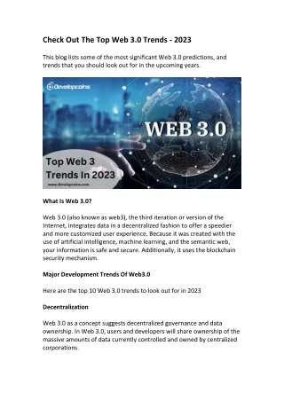 check out the top web 3 0 trends 2023 this blog