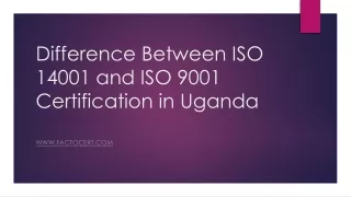Difference Between ISO 14001 and ISO 9001 Certification in Uganda