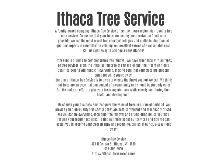 ithaca tree service a family owned company ithaca