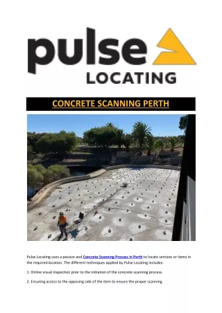 Concrete Scanning Perth | Pulse Locating