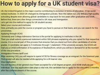 How to apply for a UK student visa?