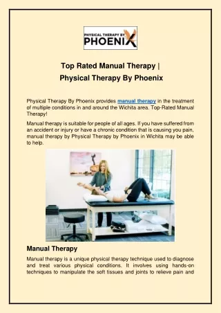 Top Rated Manual Therapy Physical Therapy By Phoenix