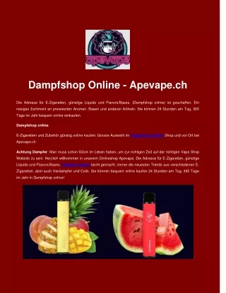 Dampfshop Online - Apevape.ch