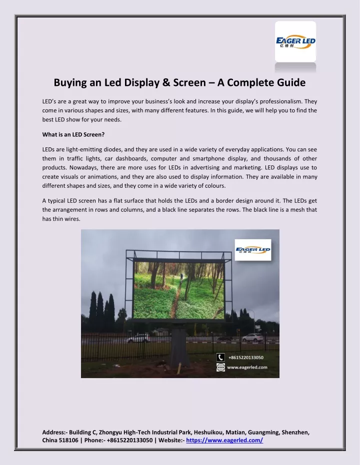 buying an led display screen a complete guide