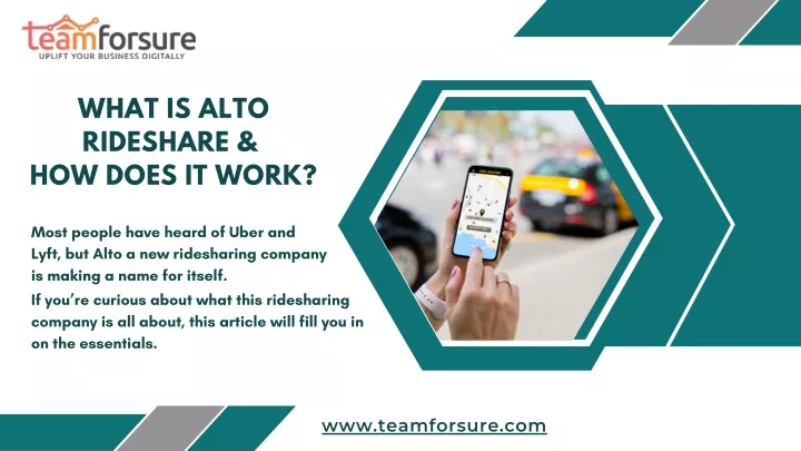 what is alto rideshare how does it work