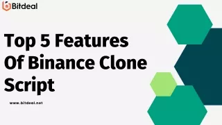 top 5 features of binance clone script