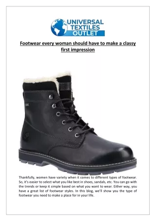 footwear every woman should have to make a classy