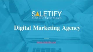 Digital Marketing Agency -Saletify