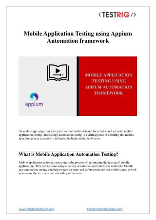 mobile application testing using appium