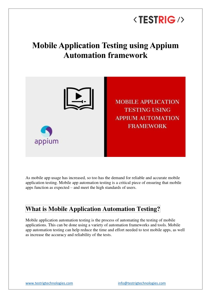 mobile application testing using appium