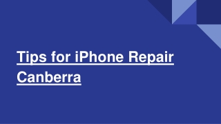 Tips for iPhone Repair Canberra