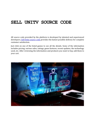 sell unitv source code