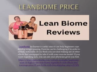 LeanBiome Price