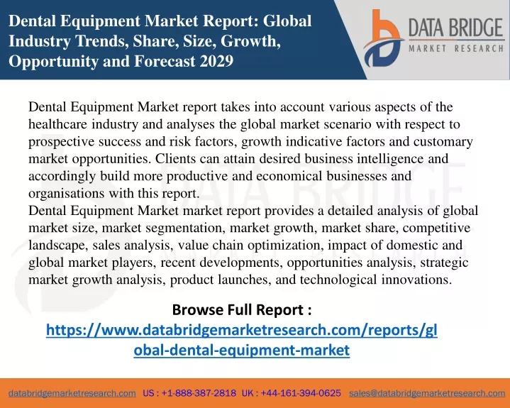 dental equipment market report global industry