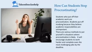 How Can Students Stop Procrastinating?