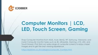 Computer Monitors | LCD, LED, Touch Screen, Gaming