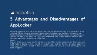 5 Advantages and Disadvantages of AppLocker