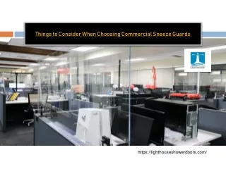 things to consider when choosing commercial