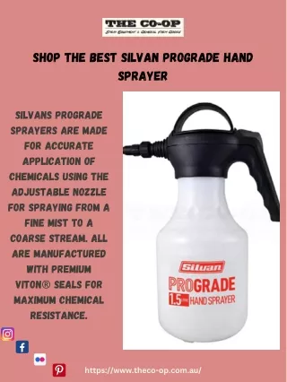 Shop the Best Silvan Prograde Hand Sprayer