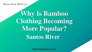 Why Is Bamboo Clothing Becoming More Popular - Santos River